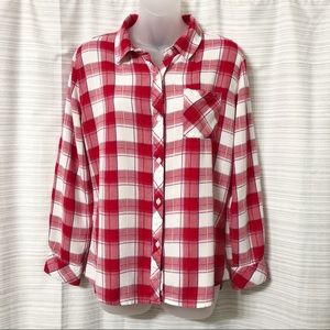 Rails Red Plaid Top Excellent Condition Size Med
